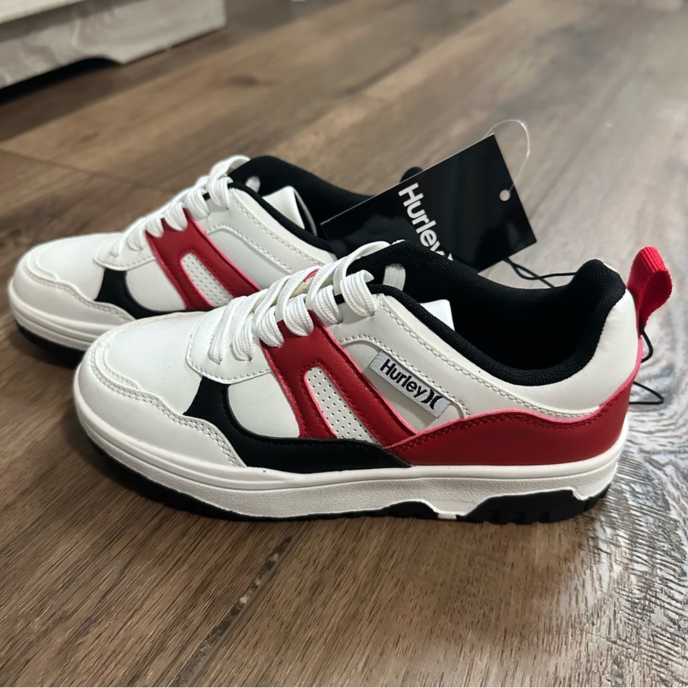 Hurley Kids Sneakers in White, Red, and Black